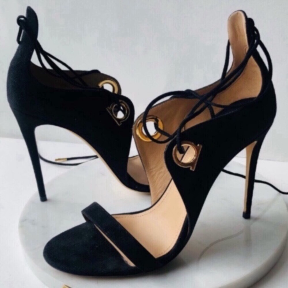 SALVATORE FERRAGAMO Black Heel Sandals